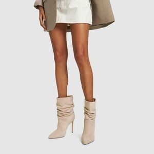 Paris Texas Slouched Suede Booties Size 38